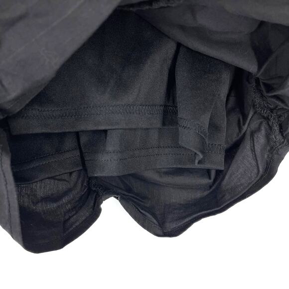 Tic Toc Black Ruffle Ruched Mini Skirt Size Medium - Picture 2 of 6